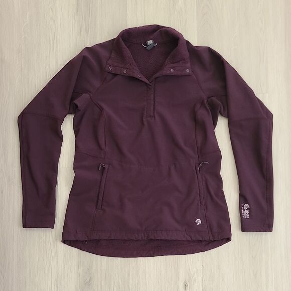 Mountain HardWear Half Snap Gorpcore Pullover Jacket Fleece Large Purple soft - Picture 1 of 6